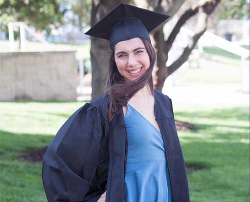 Anna Galligos, '21, Molecular Biology graduate and researcher